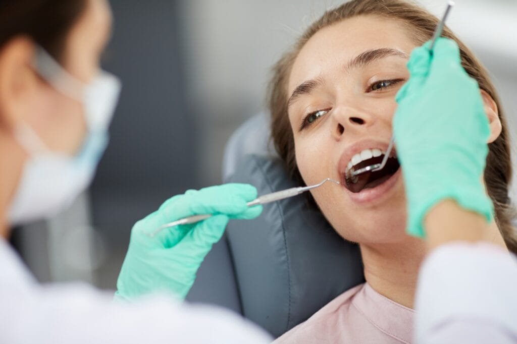 Young Woman at Dental Checkup